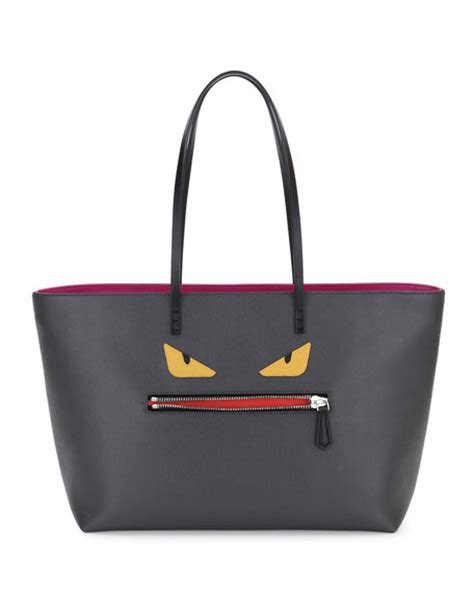 Fendi Monster Tote Bag, Gray 